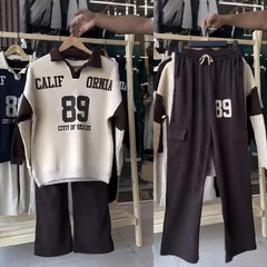 Cali-89 Collar Cargo Style 2-Pcs Winter Tracksuit For Her. WWTS-45 Cali-89 Collar Cargo Style 2-Pcs Winter Tracksuit For Her. WWTS-45