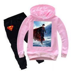 Kids Printed Super Man Hoodie Style 2-Pcs Winter Track-Suit. Kids Printed Super Man Hoodie Style 2-Pcs Winter Track-Suit.