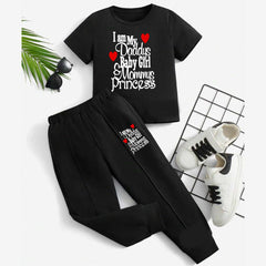 I Love DBG & MP Kids Trouser Pintex Style 2-Pcs Summer Suit. (HTS+TR) I Love DBG & MP Kids Trouser Pintex Style 2-Pcs Summer Suit. (HTS+TR)