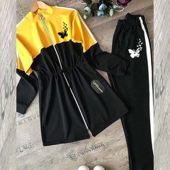 Butter-Fly Printed Dori Style Winter Tracksuit. Butter-Fly Printed Dori Style Winter Tracksuit.