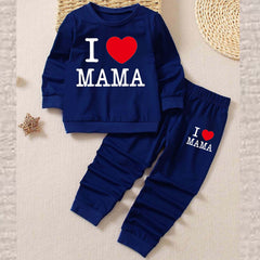 I Love MAMA Kids Sweat Style 2-Pcs Summer Suit. (FTS+TR) I Love MAMA Kids Sweat Style 2-Pcs Summer Suit. (FTS+TR)