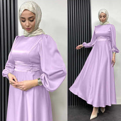 Turkish Satin Heavy-Flair Long-Length Maxi. Turkish Satin Heavy-Flair Long-Length Maxi.