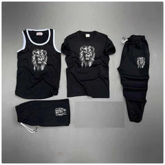 Black Grey-Lion Printed Bundle Of 4 Dry-Fit Complete Summer Deal. Black Grey-Lion Printed Bundle Of 4 Dry-Fit Complete Summer Deal.