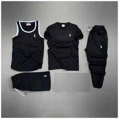 Black Polo Horse Logo Printed Bundle Of 4 Dry-Fit Complete Summer Deal. Black Polo Horse Logo Printed Bundle Of 4 Dry-Fit Complete Summer Deal.