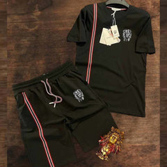 Front Stripe Style Lion Printed Premium Quality 2-Pcs Summer Suit. Front Stripe Style Lion Printed Premium Quality 2-Pcs Summer Suit.