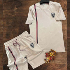 Front Stripe Style Lion Printed Premium Quality 2-Pcs Summer Suit. Front Stripe Style Lion Printed Premium Quality 2-Pcs Summer Suit.