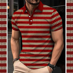 Dry-Fit 3D Stripe Printed Style Half-Sleeve Polo Summer Tshirt. MS3DP-102 Dry-Fit 3D Stripe Printed Style Half-Sleeve Polo Summer Tshirt. MS3DP-102