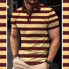 Dry-Fit 3D Stripe Printed Style Half-Sleeve Polo Summer Tshirt. MS3DP-108 Dry-Fit 3D Stripe Printed Style Half-Sleeve Polo Summer Tshirt. MS3DP-108