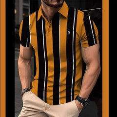 Dry-Fit 3D Stripe Printed Style Half-Sleeve Polo Summer Tshirt. MS3DP-111 Dry-Fit 3D Stripe Printed Style Half-Sleeve Polo Summer Tshirt. MS3DP-111