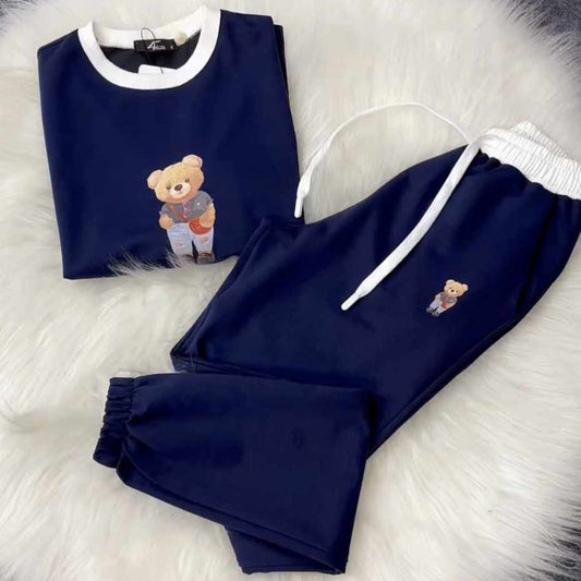Blue Bear Going Drop-Shoulder Style 2-Pcs Summer Dry-Fit Tracksuit For Her. WSTS-03