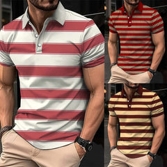 Bundle Of 3 Dry-Fit 3D Stripe Printed Style Half-Sleeve Polo Summer Tshirt's. MS3DP-101+102+108 Bundle Of 3 Dry-Fit 3D Stripe Printed Style Half-Sleeve Polo Summer Tshirt's. MS3DP-101+102+108