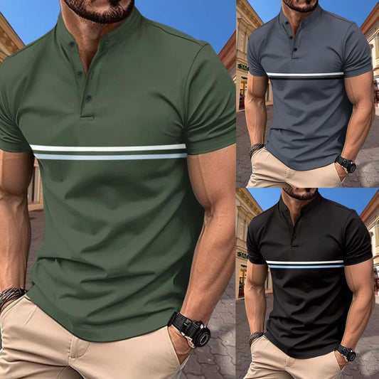 Bundle Of 3 Designer Summer Tshirt's MSDTS-02 (Green+Black+Steel)