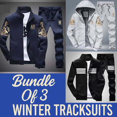 Bundle Of 3 Different Style's 2-Pcs Winter Tracksuit's. Bundle Of 3 Different Style's 2-Pcs Winter Tracksuit's.