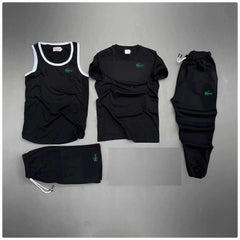 Black Green-Croc Logo Printed Bundle Of 4 Dry-Fit Complete Summer Deal. Black Green-Croc Logo Printed Bundle Of 4 Dry-Fit Complete Summer Deal.