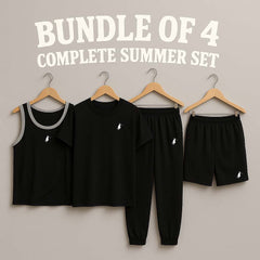 Black Polo Horse Logo Printed Bundle Of 4 Dry-Fit Complete Summer Deal. B4NL-01 Black Polo Horse Logo Printed Bundle Of 4 Dry-Fit Complete Summer Deal. B4NL-01