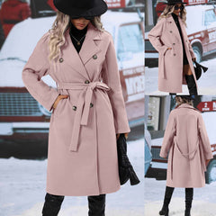 Italian Collar Style Casual Winter Trench Coat For Her. Italian Collar Style Casual Winter Trench Coat For Her.