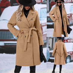 Italian Collar Style Casual Winter Trench Coat For Her. Italian Collar Style Casual Winter Trench Coat For Her.
