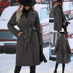 Italian Collar Style Casual Winter Trench Coat For Her. Italian Collar Style Casual Winter Trench Coat For Her.