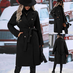 Italian Collar Style Casual Winter Trench Coat For Her. Italian Collar Style Casual Winter Trench Coat For Her.