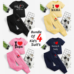 Bundle Of 4 Kids Trouser Pintex Style 2-Pcs Summer Suit. (HTS+TR) (Clearance-Sale) Bundle Of 4 Kids Trouser Pintex Style 2-Pcs Summer Suit. (HTS+TR) (Clearance-Sale)