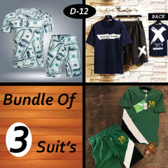 Bundle Of 3 Casual Wear 2-Pcs Summer Suit. Deal-12 (Clearance-Sale) Bundle Of 3 Casual Wear 2-Pcs Summer Suit. Deal-12 (Clearance-Sale)