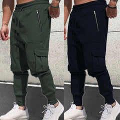 Bundle Of 2 Cargo Style Zipper Pocket's Summer Trouser. Green+Blue D1 Bundle Of 2 Cargo Style Zipper Pocket's Summer Trouser. Green+Blue D1