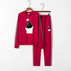 RED Multi-Stripe Style 2-Pcs Summer Suit For Her. RED Multi-Stripe Style 2-Pcs Summer Suit For Her.