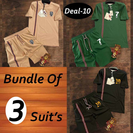 Bundle Of 3 Casual Wear 2-Pcs Summer Suit. Deal-10 (Clearance-Sale)