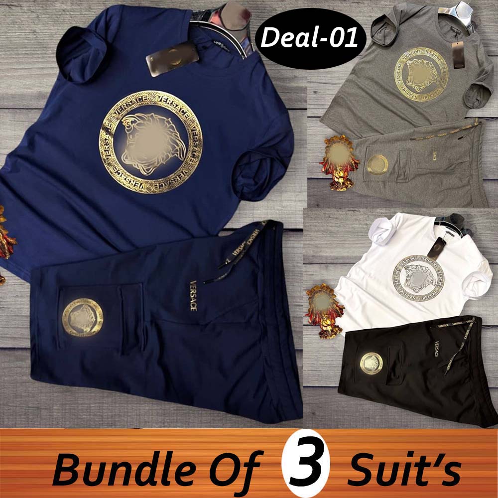 Bundle Of 3 Casual Wear 2-Pcs Summer Suit. Deal-01 (Clearance-Sale)