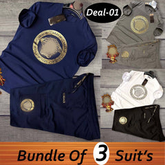 Bundle Of 3 Casual Wear 2-Pcs Summer Suit. Deal-01 (Clearance-Sale) Bundle Of 3 Casual Wear 2-Pcs Summer Suit. Deal-01 (Clearance-Sale)