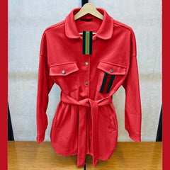 Collar Style 4-Pocket Long Winter Fleece Coat. WCC-02 Collar Style 4-Pocket Long Winter Fleece Coat. WCC-02