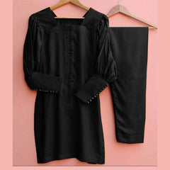 Loops Style Casual 2-Pcs Stiched Suit For Summer's. Loops Style Casual 2-Pcs Stiched Suit For Summer's.