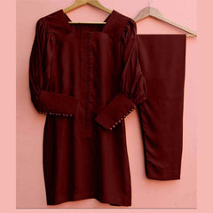 Loops Style Casual 2-Pcs Stiched Suit For Summer's. Loops Style Casual 2-Pcs Stiched Suit For Summer's.