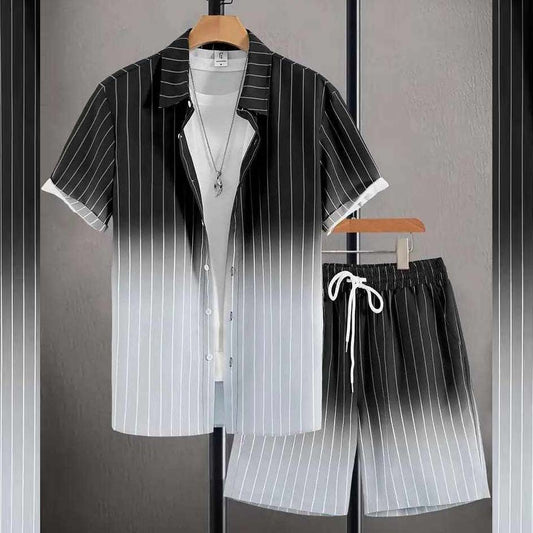 All-Over 3D Printed Premium Quality Dry-Fit 2-Pcs Summer Suit. MS3D-09