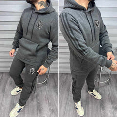 GL Stripe Pull-Over Hoodie Style 2-Pcs Premium Quality Winter Tracksuit. MWTS-503 GL Stripe Pull-Over Hoodie Style 2-Pcs Premium Quality Winter Tracksuit. MWTS-503