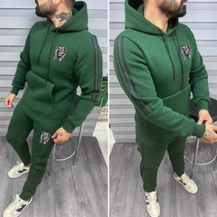 GL Stripe Pull-Over Hoodie Style 2-Pcs Premium Quality Winter Tracksuit. MWTS-503 GL Stripe Pull-Over Hoodie Style 2-Pcs Premium Quality Winter Tracksuit. MWTS-503