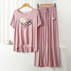 RH-Style Big-Printed 2-Pcs Lounge And Night Wear Suit. WLW-01 RH-Style Big-Printed 2-Pcs Lounge And Night Wear Suit. WLW-01