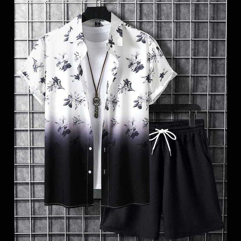 All-Over 3D Printed Premium Quality Dry-Fit 2-Pcs Summer Suit. MS3D-08