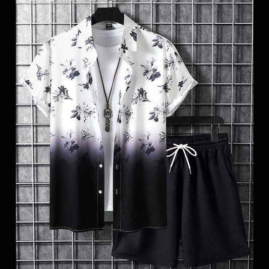 All-Over 3D Printed Premium Quality Dry-Fit 2-Pcs Summer Suit. MS3D-08