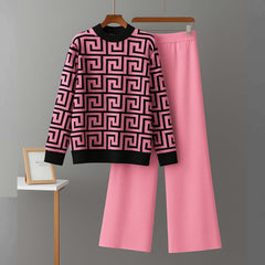 Zig-Zig Puzzle Printed Premium Quality Winter 2-Pcs Tracksuit For Her. WWTS-06 Zig-Zig Puzzle Printed Premium Quality Winter 2-Pcs Tracksuit For Her. WWTS-06