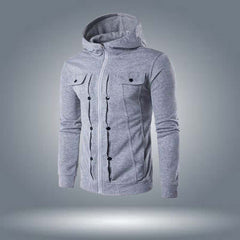 Ripped Style Hooded Winter Zipper Jacket. Ripped Style Hooded Winter Zipper Jacket.