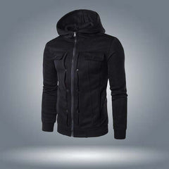 Ripped Style Hooded Winter Zipper Jacket. Ripped Style Hooded Winter Zipper Jacket.