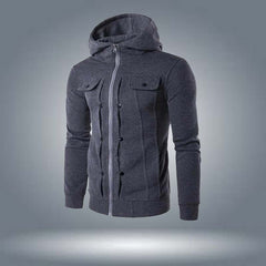 Ripped Style Hooded Winter Zipper Jacket. Ripped Style Hooded Winter Zipper Jacket.