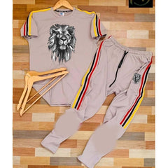 Grey-Lion 3-Multi Stripe Style 2-Pcs Summer Suit. Grey-Lion 3-Multi Stripe Style 2-Pcs Summer Suit.