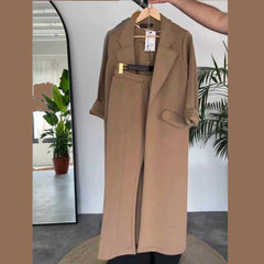 Long Trench Coat Style 2-Pcs Winter Co-Ord Set. WWTS-08 Long Trench Coat Style 2-Pcs Winter Co-Ord Set. WWTS-08