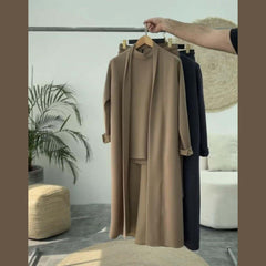 Long Gown Style 3-Pcs Winter Co-Ord Suit. WWTS-13 Long Gown Style 3-Pcs Winter Co-Ord Suit. WWTS-13