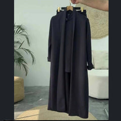 Long Gown Style 3-Pcs Winter Co-Ord Suit. WWTS-13 Long Gown Style 3-Pcs Winter Co-Ord Suit. WWTS-13