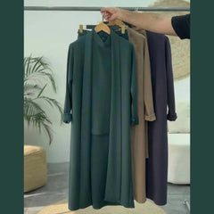 Long Gown Style 3-Pcs Winter Co-Ord Suit. WWTS-13 Long Gown Style 3-Pcs Winter Co-Ord Suit. WWTS-13