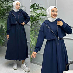 Drop Shoulder Short Hooded Maxi Style 2-Pcs Winter Co-Ord Set. WWTS-16 Drop Shoulder Short Hooded Maxi Style 2-Pcs Winter Co-Ord Set. WWTS-16