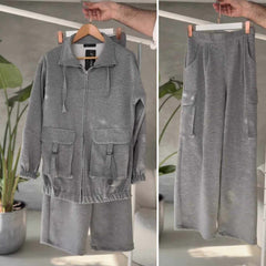 Oxfona 6-Pocket Cargo Style 2-Pcs Winter Co-Ord Set. WWTS-17 Oxfona 6-Pocket Cargo Style 2-Pcs Winter Co-Ord Set. WWTS-17